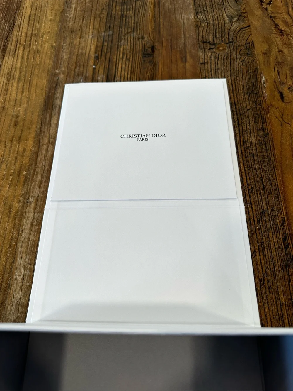 Dior White Branded Gift Box with Black Logo
